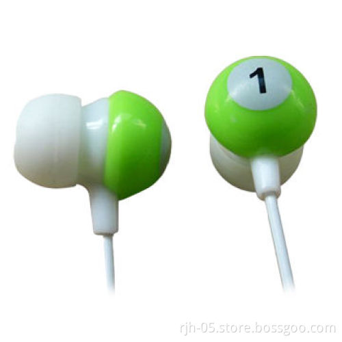 Fashionable plastic in-ear style flat cable earphone for iPhone